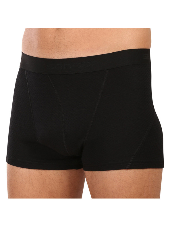 Sensor Pánské boxerky Sensor DF merino černé