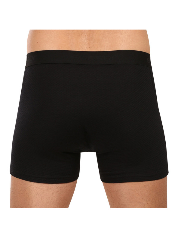 Sensor Pánské boxerky Sensor DF merino černé