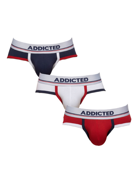 ADDICTED Sada tří - pánské slipy Addicted vícebarevné