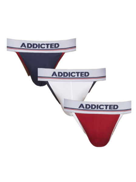 ADDICTED Sada tří - pánské tanga Addicted vícebarevné