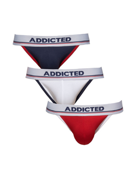 ADDICTED Sada tří - pánské jocksy Addicted vícebarevné