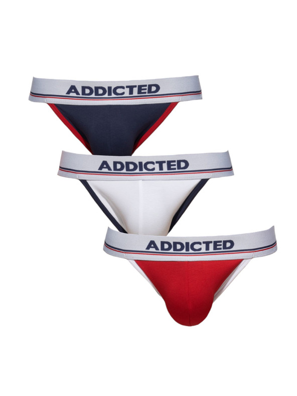 ADDICTED Sada tří - pánské jocksy Addicted vícebarevné