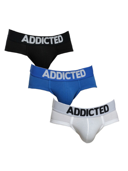ADDICTED Sada tří - pánské slipy Addicted vícebarevné
