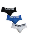 ADDICTED Sada tří - pánské slipy Addicted vícebarevné