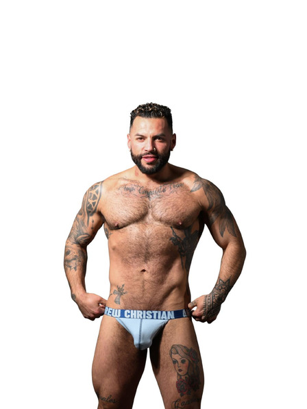 Andrew Christian Pánské jocksy Andrew Christian modré ALMOST NAKED