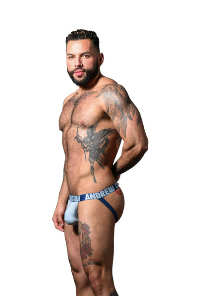 Andrew Christian Pánské jocksy Andrew Christian modré ALMOST NAKED