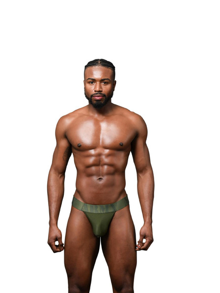 Andrew Christian Pánské jocksy Andrew Christian zelené ALMOST NAKED Military