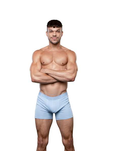 Andrew Christian Pánské boxerky Andrew Christian modré MESH GYM