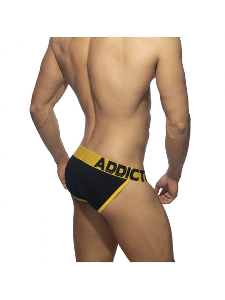 ADDICTED Pánské slipy Addicted Open Fly bikiny černé