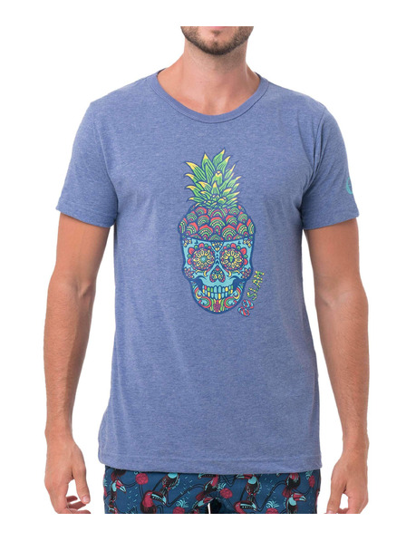 69slam Pánské tričko 69SLAM PINE SKULL BLUE