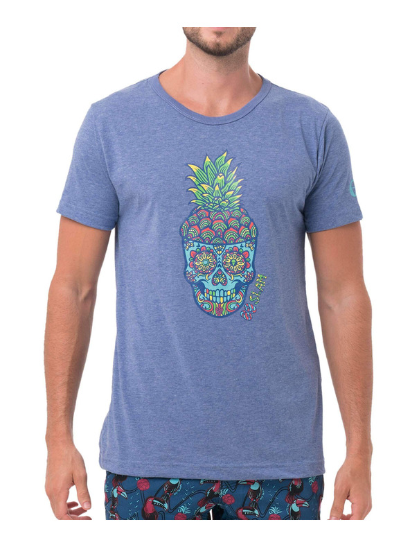 69slam Pánské tričko 69SLAM PINE SKULL BLUE