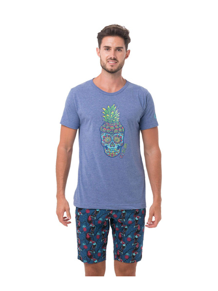 69slam Pánské tričko 69SLAM PINE SKULL BLUE