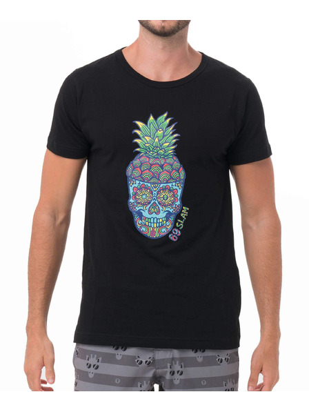 69slam Pánské tričko 69SLAM PINE SKULL BLACK