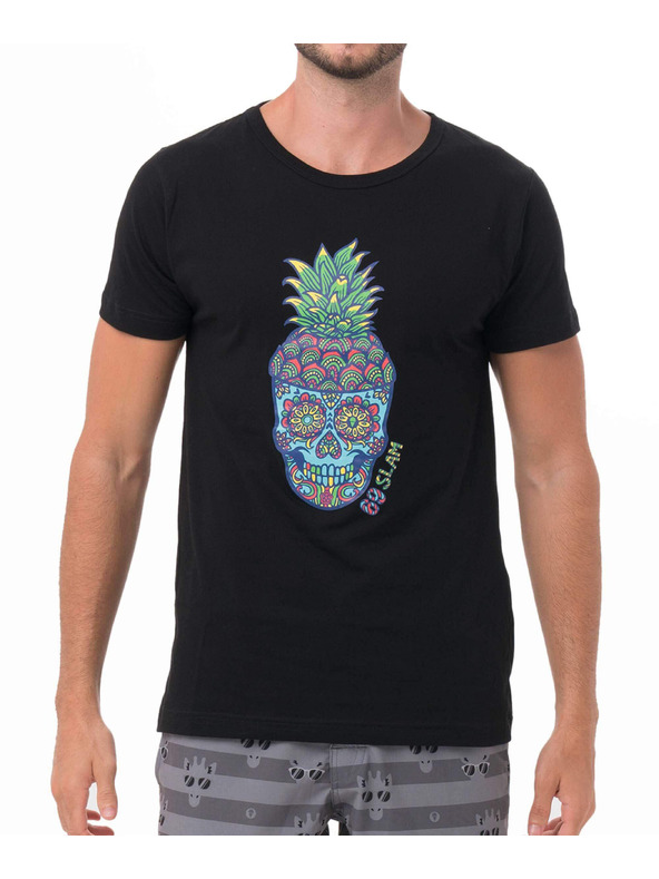 69slam Pánské tričko 69SLAM PINE SKULL BLACK