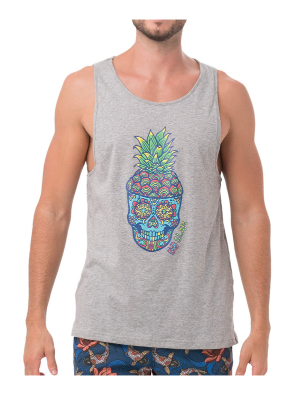 69slam Pánské tričko 69SLAM PINE SKULL GREY