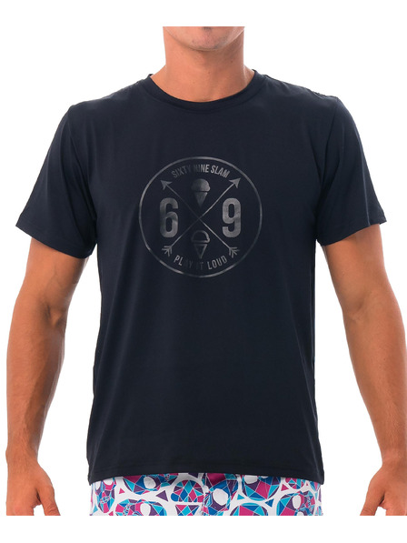 69slam Pánské tričko 69SLAM CROSS BLACK UPF +30