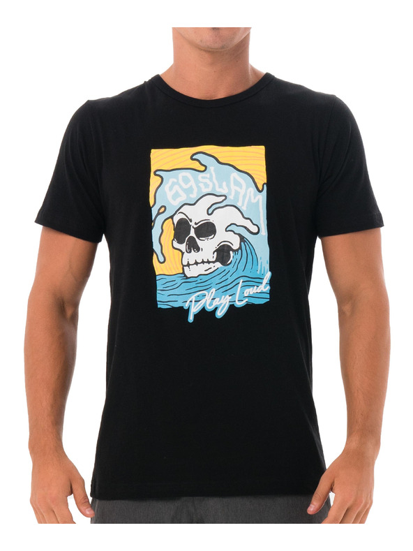 69slam Pánské tričko 69SLAM SKULL ISLE BLACK