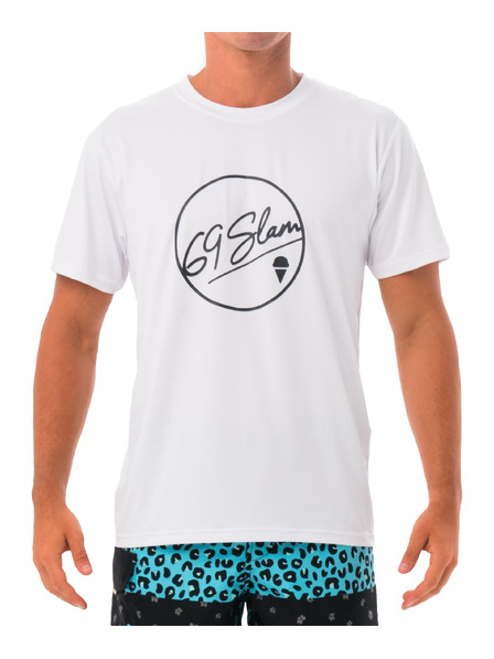 69slam Pánské tričko 69SLAM BUBBLE WHITE UPF +30