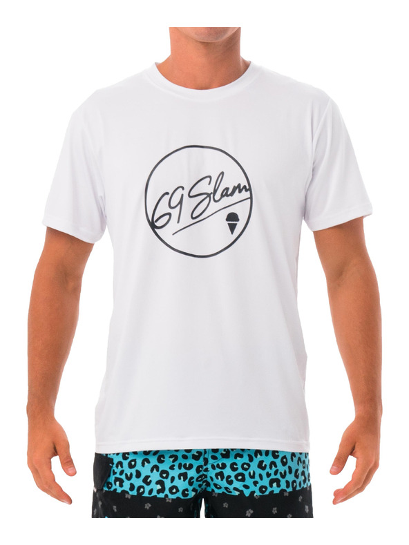 69slam Pánské tričko 69SLAM BUBBLE WHITE UPF +30