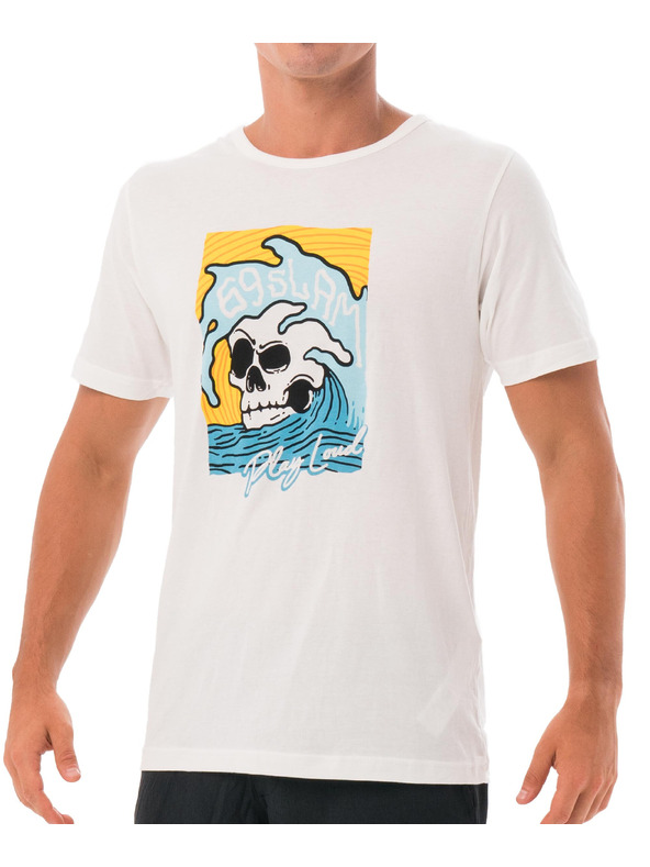 69slam Pánské tričko 69SLAM SKULL ISLE WHITE