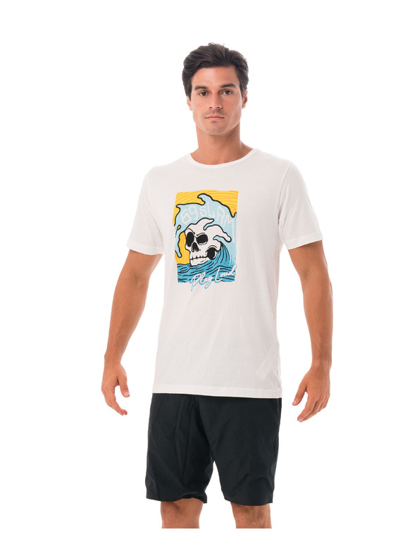 69slam Pánské tričko 69SLAM SKULL ISLE WHITE