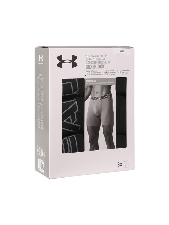 Under Armour Pánské boxerky Under Armour M UA Perf Cotton 6in (3ks)