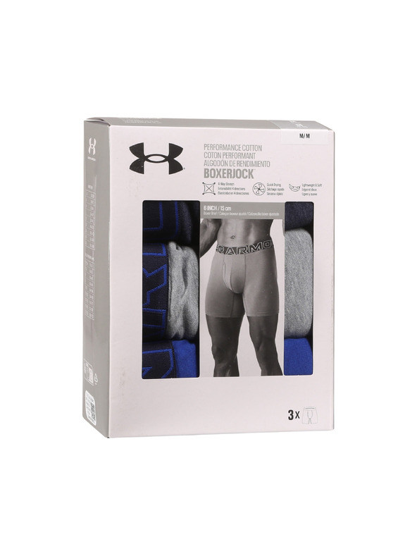 Under Armour Pánské boxerky Under Armour M UA Perf Cotton 6in (3ks)