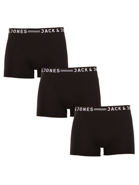 Jack & Jones Sada tří černých boxerek Jack & Jones Sense
