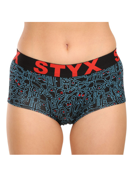 Styx Sada tří - dámské kalhotky Styx art s nohavičkou vícebarevné