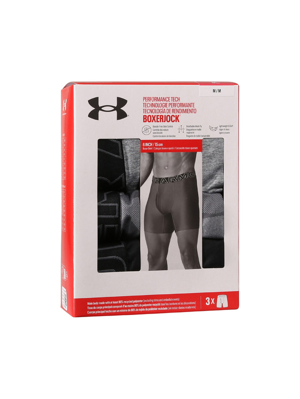 Under Armour Pánské boxerky Under Armour M UA Perf Tech Nov 6in (3ks)