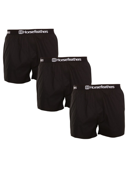 Horsefeathers Pánské boxerky černé 3P HorsefeathersHorsefeathers