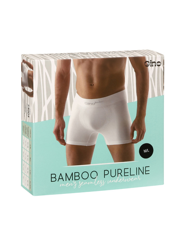 gino Pánské boxerky Gino bezešvé bambusové černé