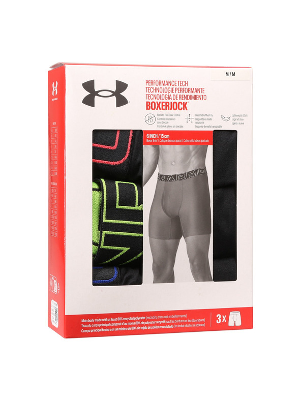 Under Armour Pánské boxerky Under Armour M UA Perf Tech 6in (3ks)