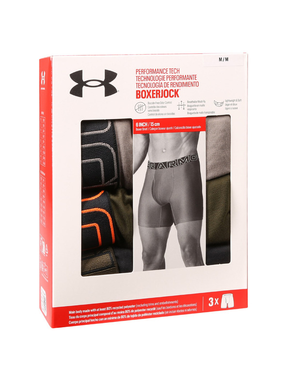 Under Armour Pánské boxerky Under Armour M UA Perf Tech 6in (3ks)