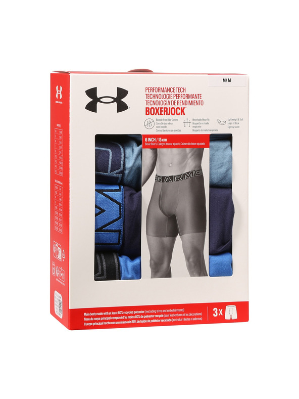 Under Armour Pánské boxerky Under Armour M UA Perf Tech 6in (3ks)