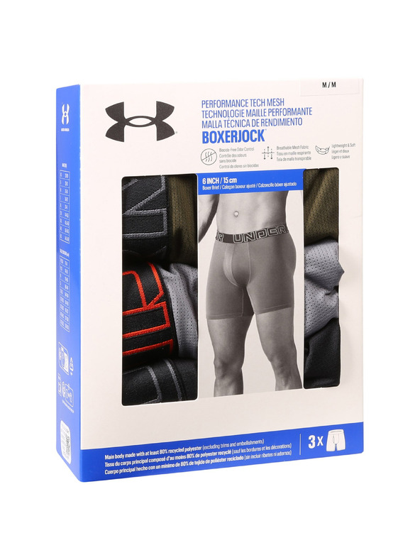 Under Armour Pánské boxerky Under Armour M UA Perf Tech Mesh 6in (3ks)