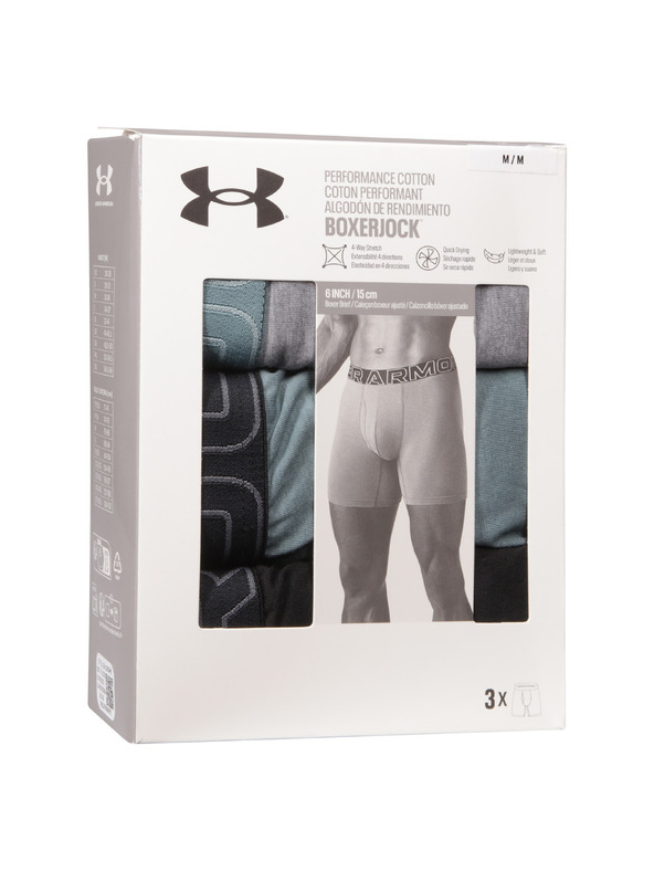 Under Armour Pánské boxerky Under Armour M UA Perf Cotton 6in (3ks)