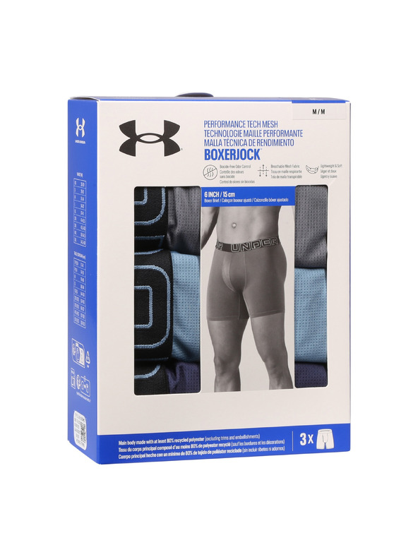 Under Armour Pánské boxerky Under Armour M UA Perf Tech Mesh 6in (3ks)