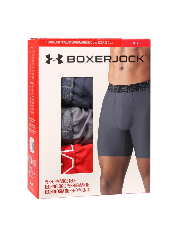 Under Armour Pánské boxerky Under Armour Ua Performance Tech - Solid 6in - 3pk