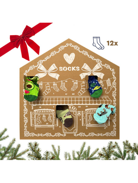 Dedoles Adventní kalendář 12x dětské ponožky Dedoles