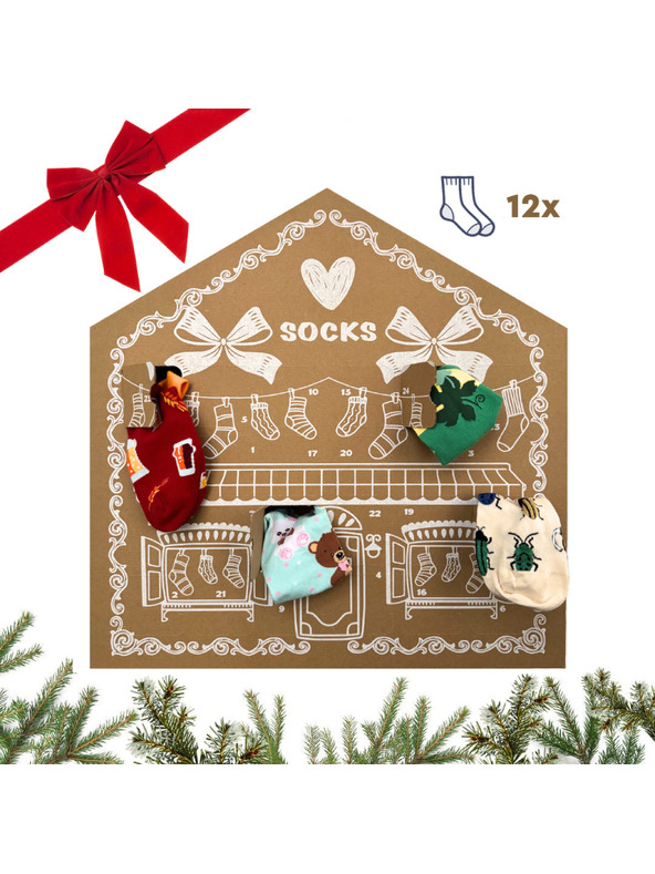 Dedoles Adventní kalendář 12x ponožky Dedoles