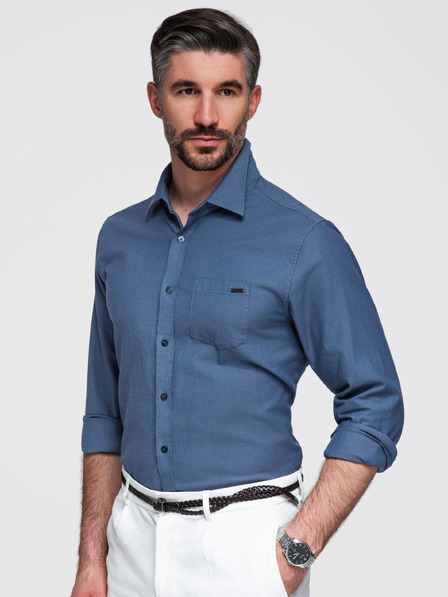 Ombre Clothing Košile K695 - denim Ombre Clothing