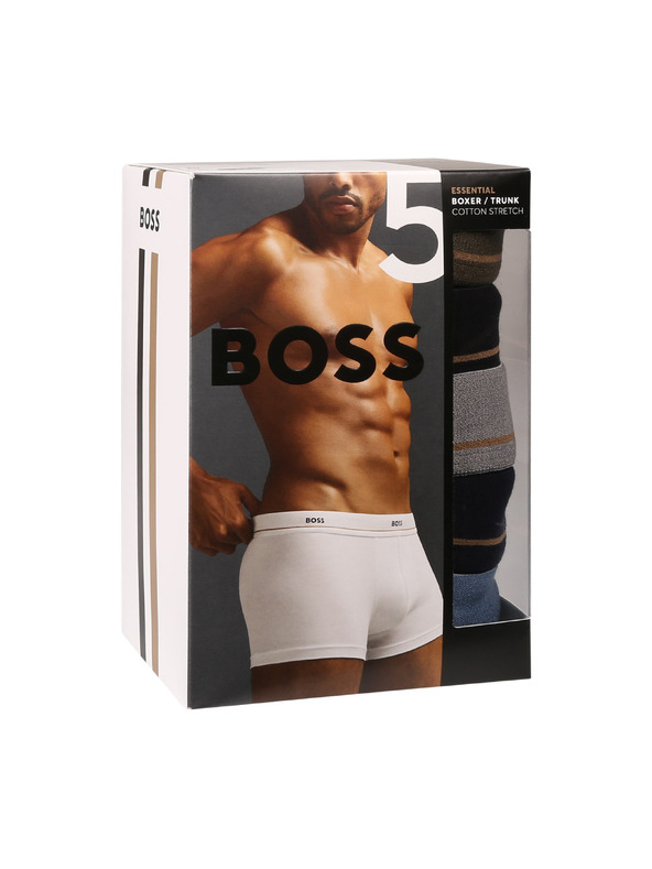 BOSS Sada pěti - pánské boxerky BOSS černé