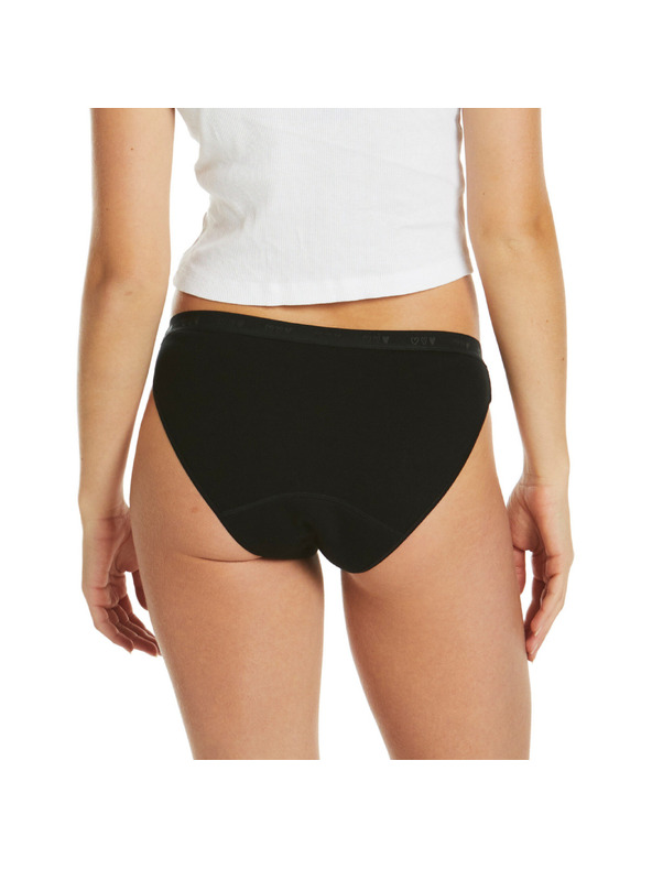 Love Luna Menstruační kalhotky pro dívky Love Luna Bikini Black Hearts