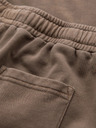 Ombre Clothing Pánské bavlněné teplákové šortky BASIC hnědé Ombre Clothing