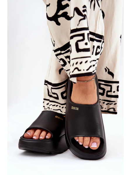 BIG STAR SHOES Dámské pěnové pantofle na platformě Big Star – černé