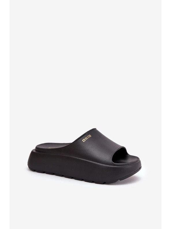 BIG STAR SHOES Dámské pěnové pantofle na platformě Big Star – černé