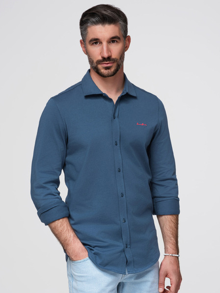 Ombre Clothing Košile K697 - denim Ombre Clothing