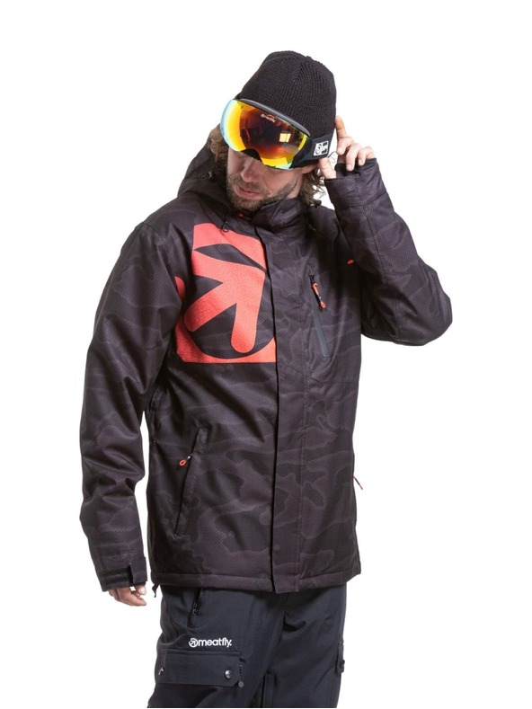 Meatfly Meatfly pánská SNB & SKI bunda Shader Morph Black