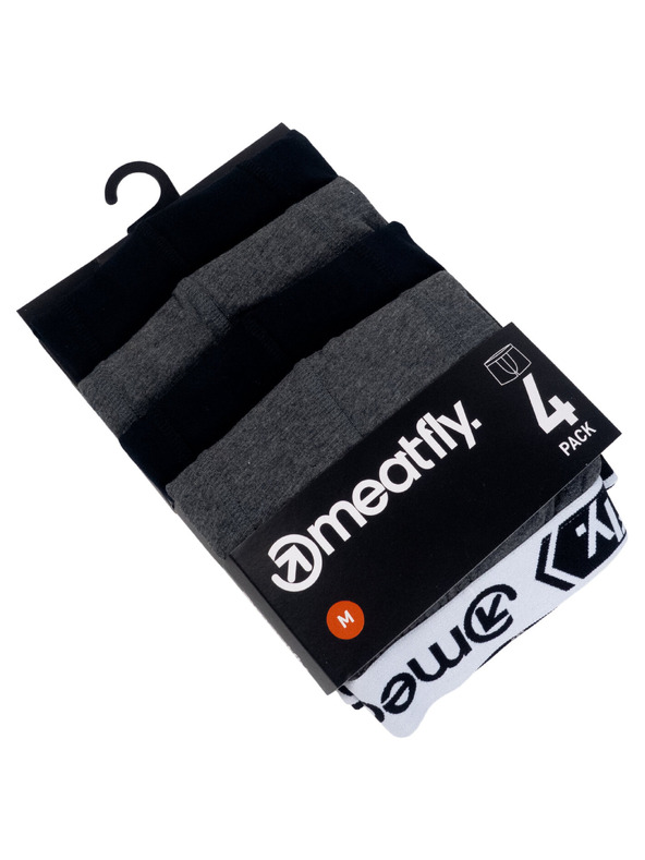 Meatfly Meatfly pánské boxerky Balboa Boxershorts Four Pack Black/Grey Heather